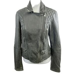 AllSaints biker style leather jacket, size 12